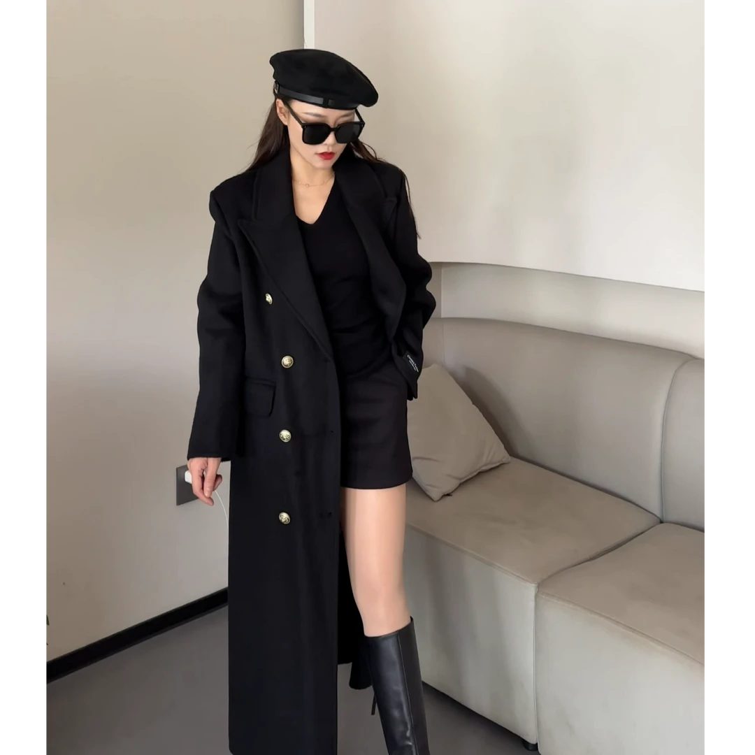 卡卡家气质大衣长款