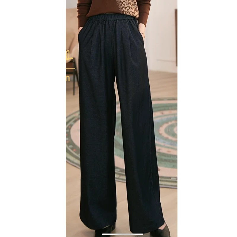 妈妈休闲裤子下装中年春季2025年新款中老年显瘦垂感百搭时尚长裤