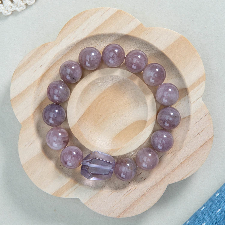 【多肉葡萄】1098 天然水晶老料马粉手串