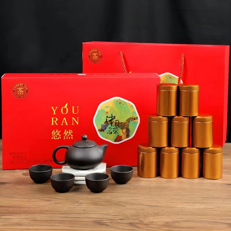 红色悠然乌龙茶肉桂茶叶礼盒装