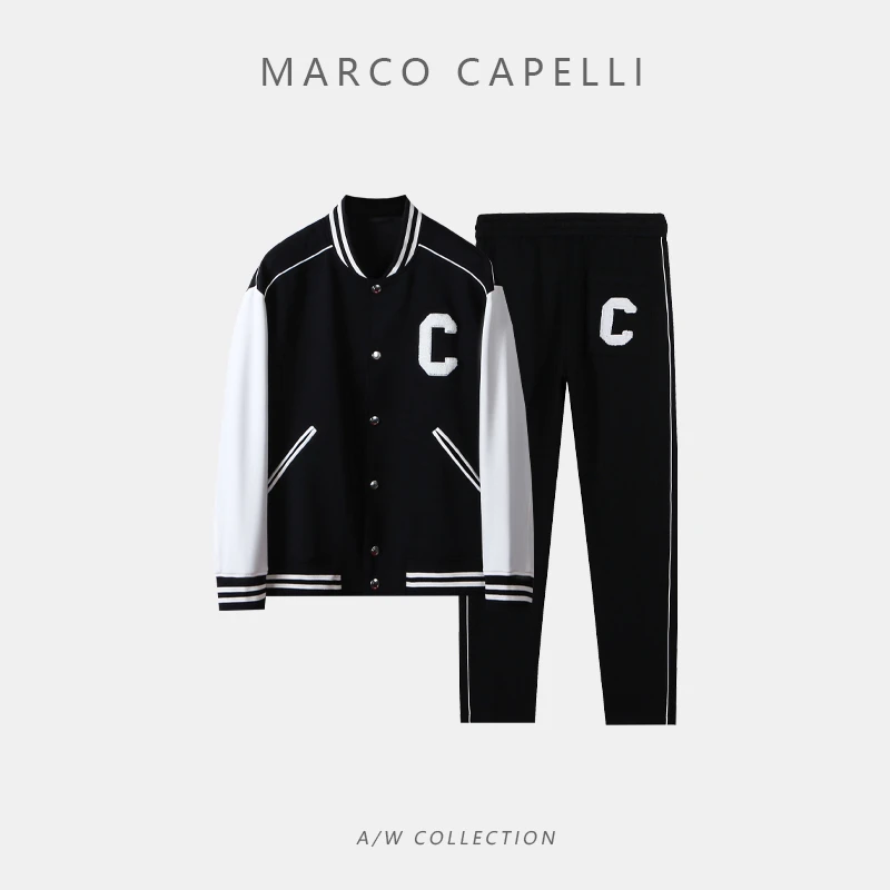 063-新款秋冬舒适简约时尚男士运动休闲长袖潮流套装【A528+A728】