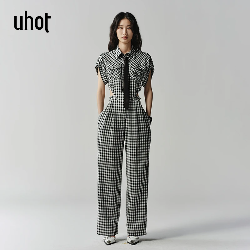 【TO 1】uhot 黑白色连体裤 配：领带 UWSRC2L352