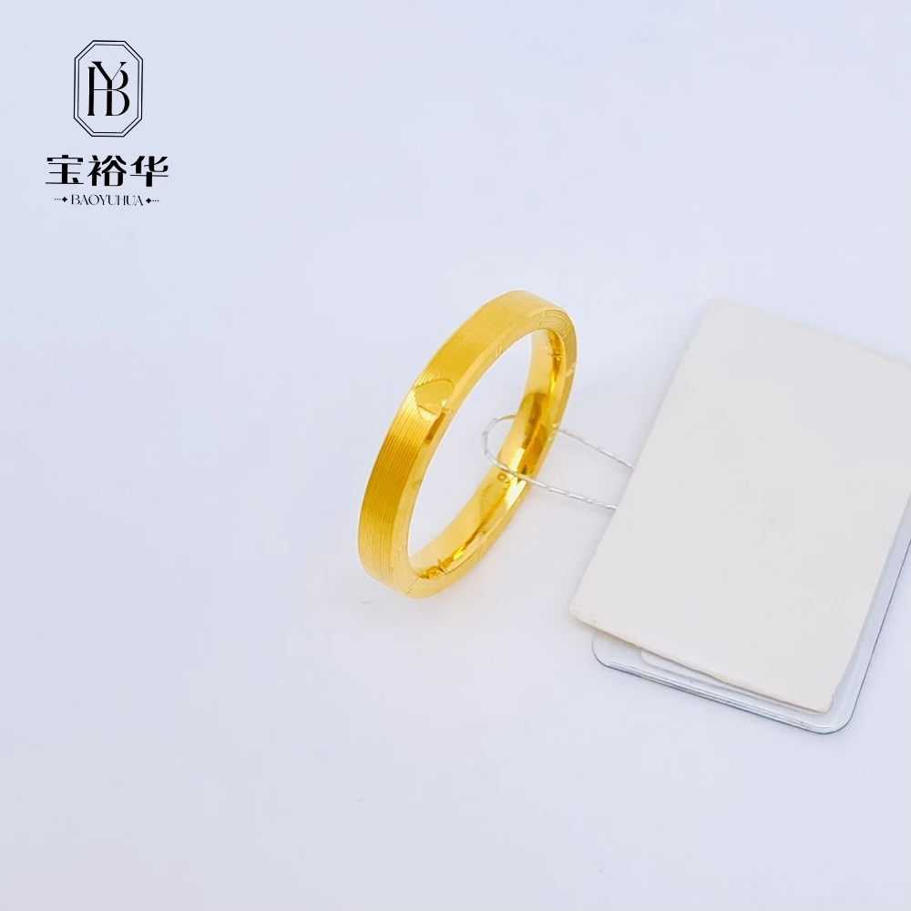 宝裕华黄金足金999 戒指拉丝爱心罗马数字20#