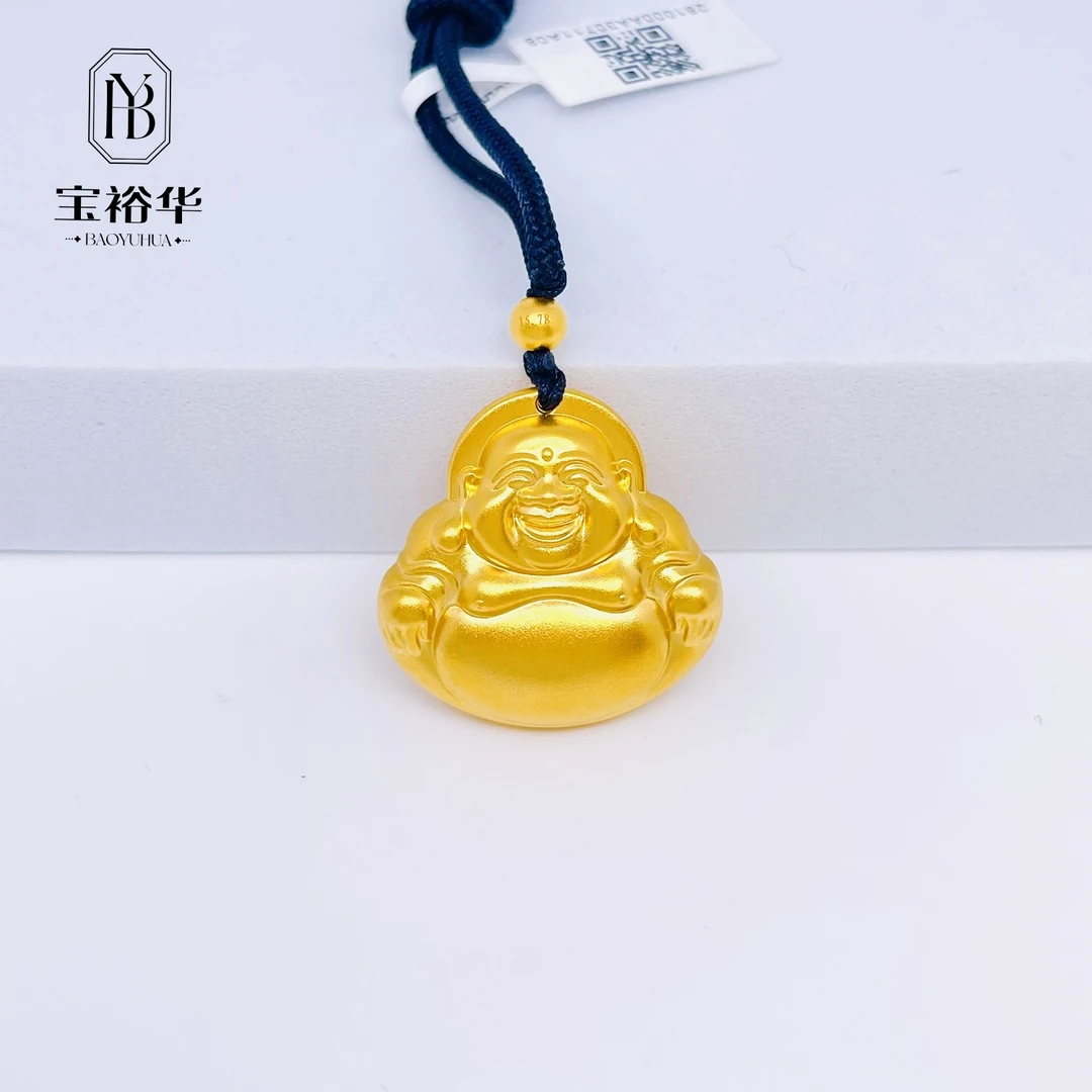 宝裕华黄金足金999 古法佛吊坠