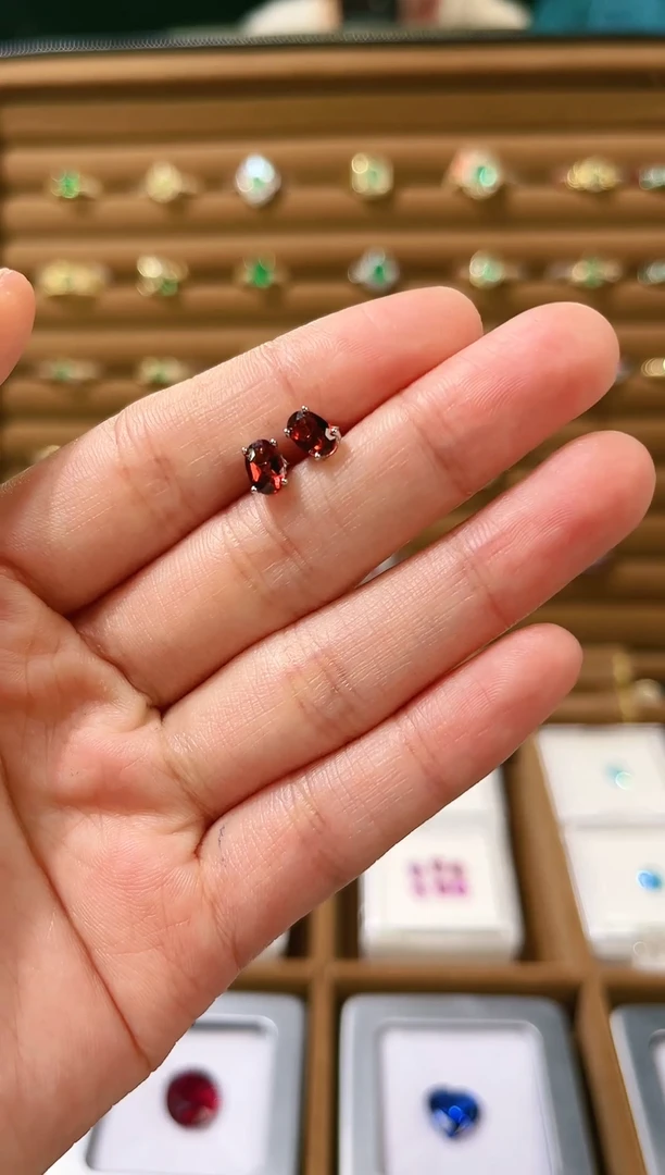 【闪购商品】石榴石颈饰银S925镶嵌A05