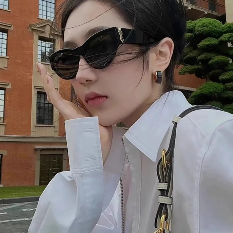 Rose同款椭圆猫眼墨镜女2024新款高级感朴彩英防晒太阳眼镜张嘉倪