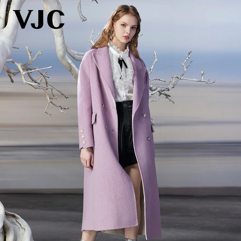 VJC OLIVIA秋冬新款时尚气质大衣长款外套专柜同款V23DL1561