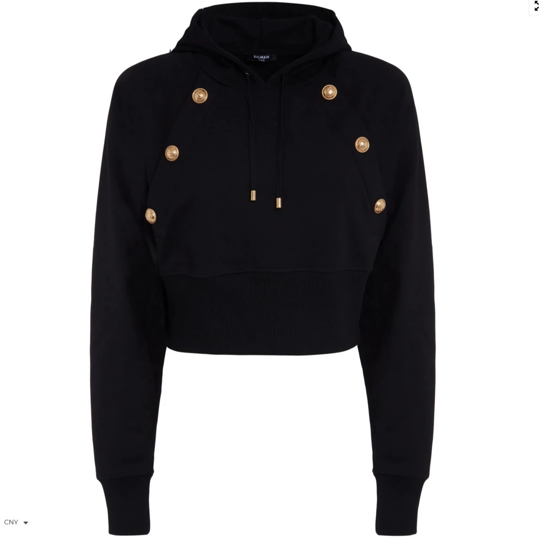 全新未使用 BALMAIN/巴尔曼 女式连帽卫衣