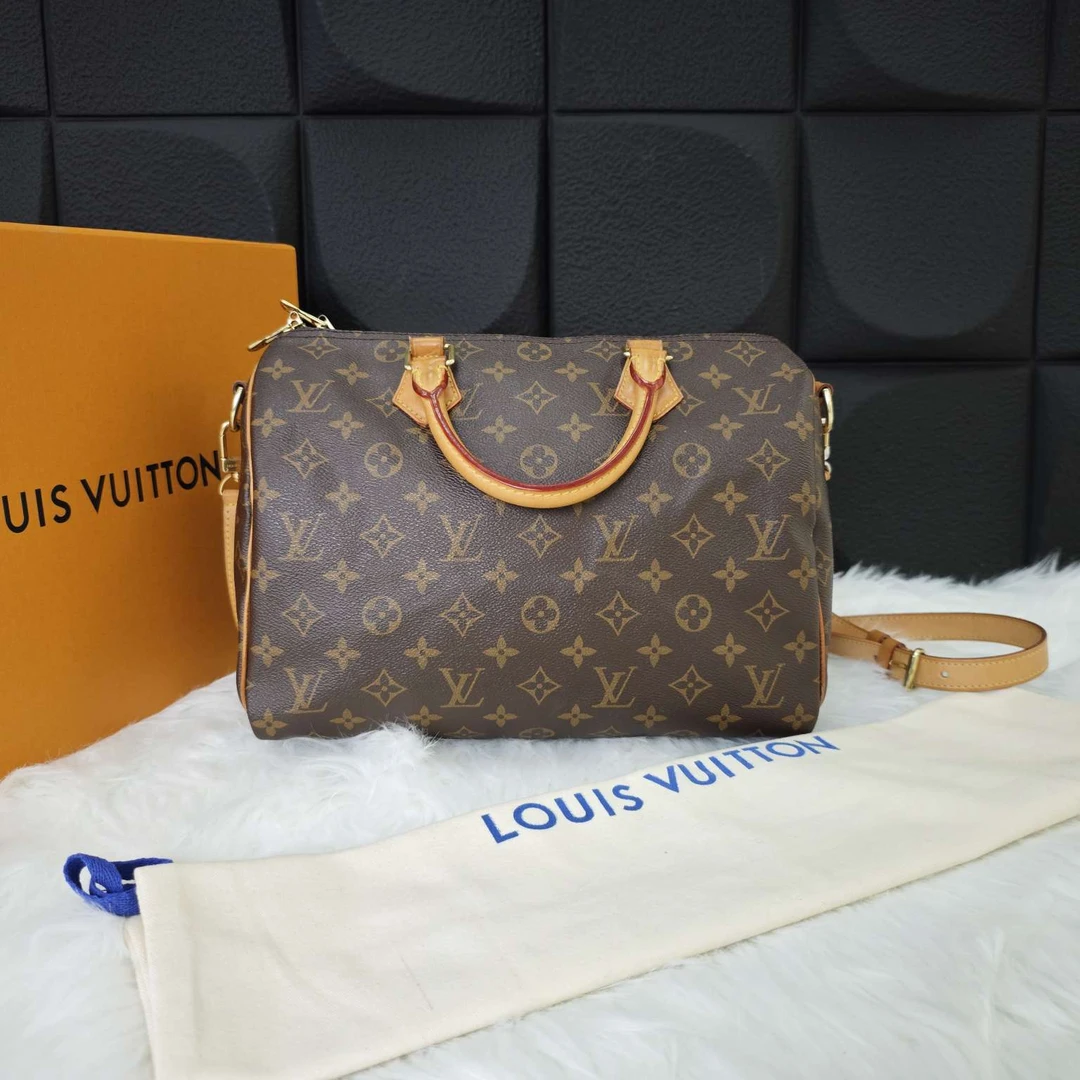 95新 LouisVuitton/路易威登 箱包/ LV speedy30老花肩