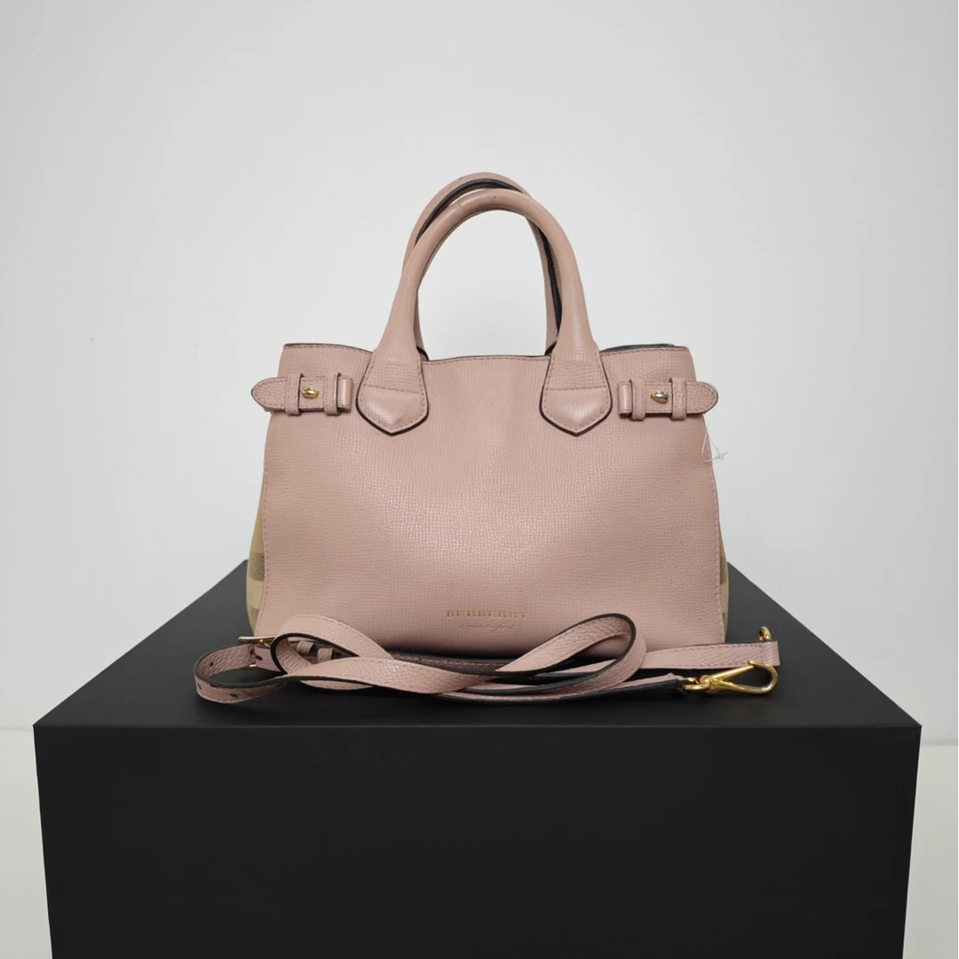 95新 BURBERRY/博柏利 巴宝莉 Burberry 粉色班纳包