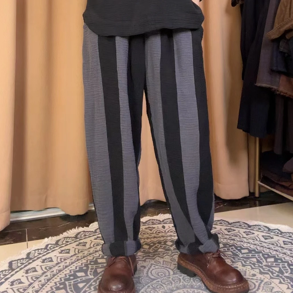 本古佳0818麻棉绉布萝卜裤休闲裤135*90垂感宽松显瘦亲肤舒适气质