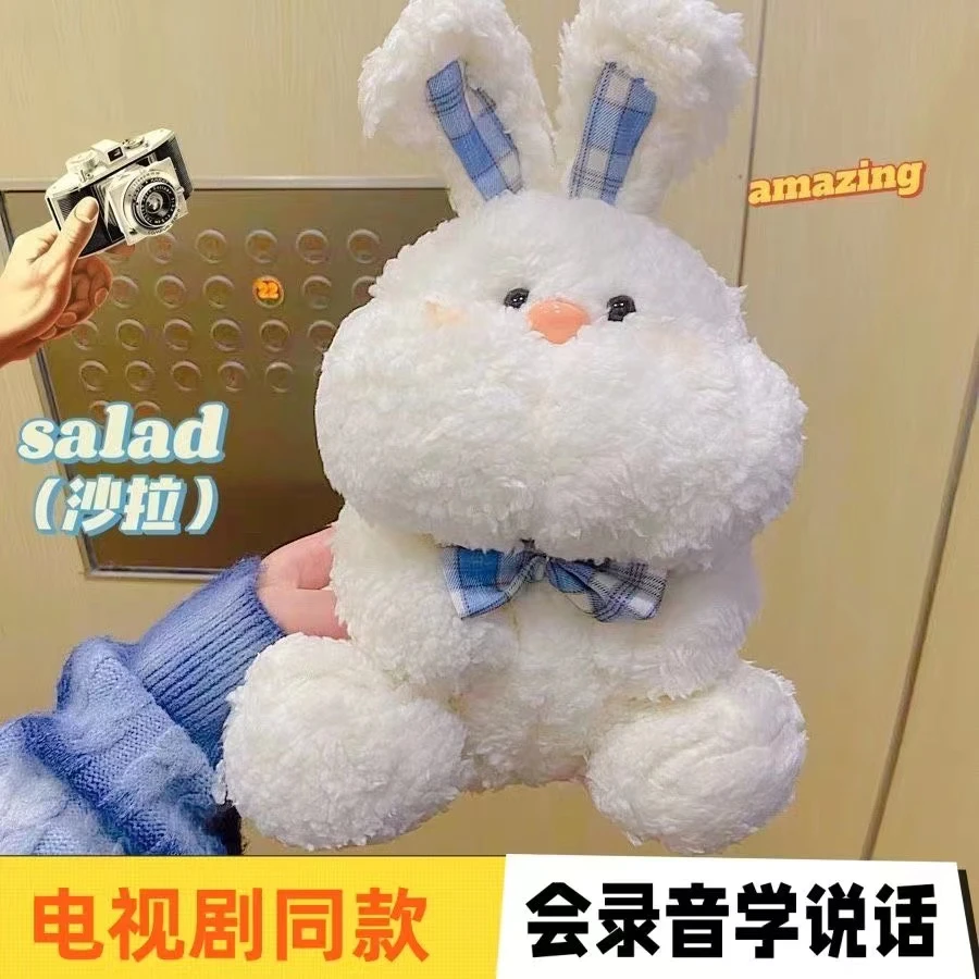 苏在在同款录音哈格小兔子公仔抱枕毛绒玩具熊玩偶布娃娃生日礼物