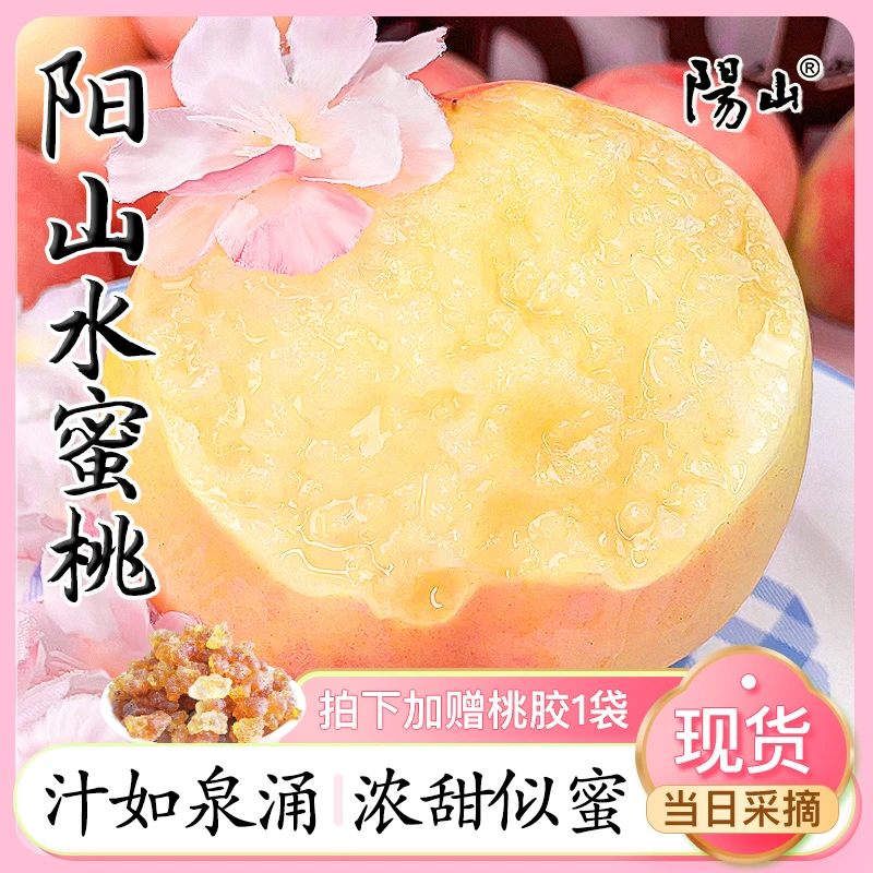 4个装无锡阳山水蜜桃单果4-5两4个装桃