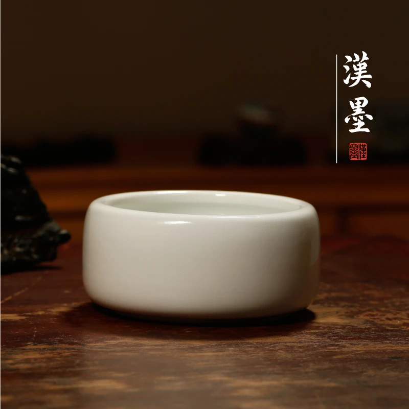 【笔洗】仿古釉白瓷笔洗 大号笔洗水盂书画绘画毛洗