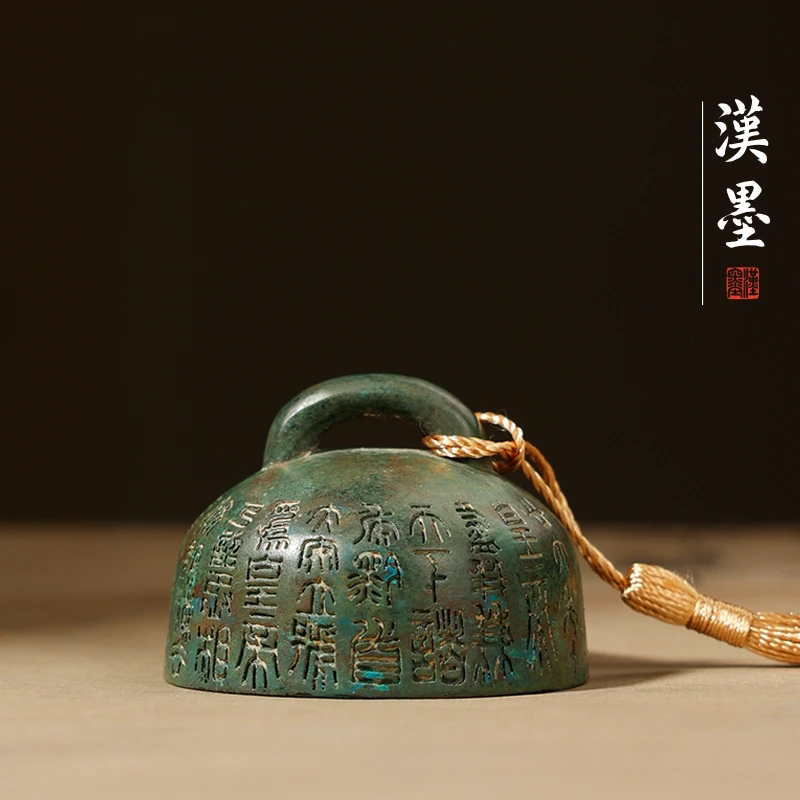 青铜器诏文权文镇铜绿做旧 秦皇统一度量衡青铜器实心压纸镇摆件
