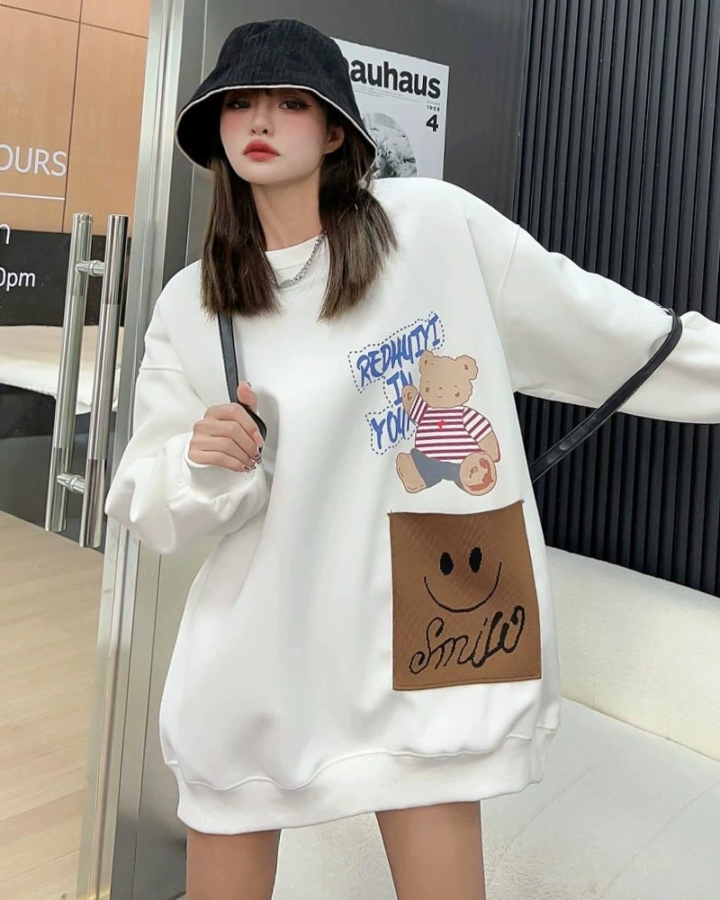 【口袋熊】秋季时尚休闲带口袋卫衣