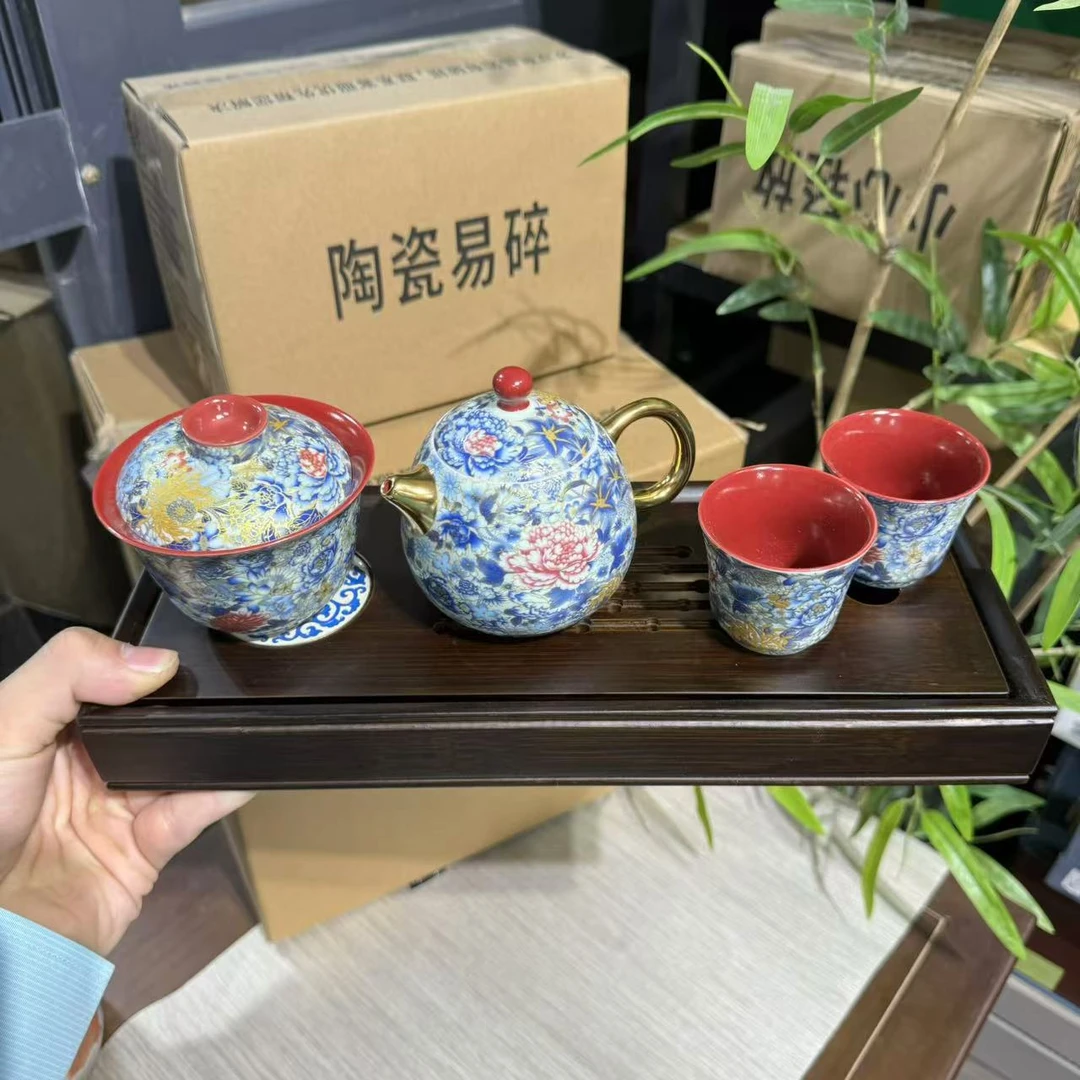 【中国邮政专属链接】珐琅彩茶具套组bb023