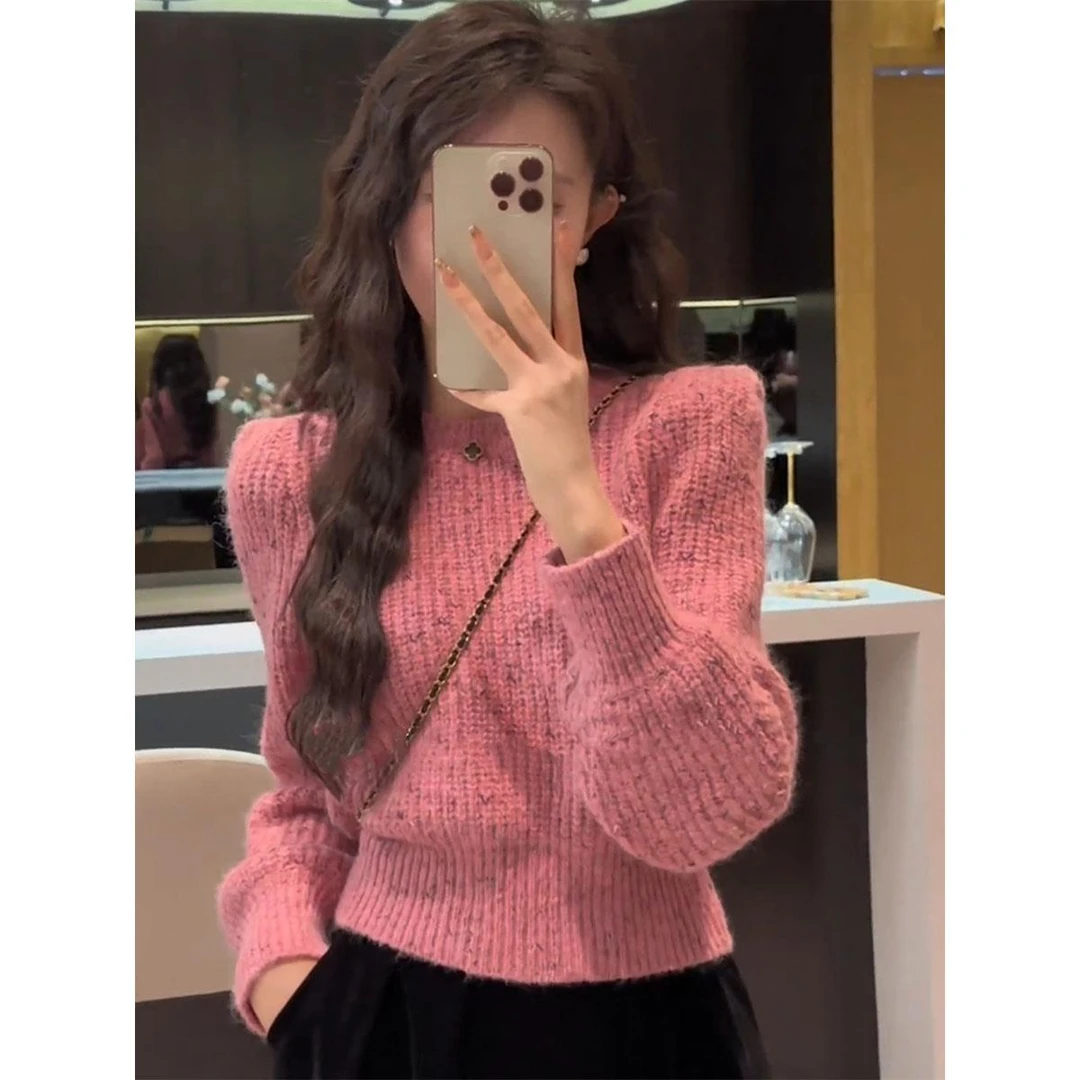 加厚保暖内搭打底针织衫女士秋冬款设计感小众洋气减龄显瘦毛上衣