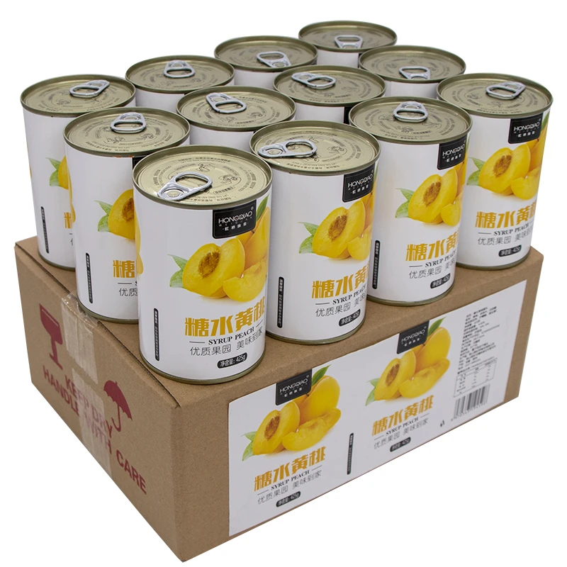 黄桃罐头整箱12罐装*425g正品烘焙专用新鲜糖水水果罐头砀山特产