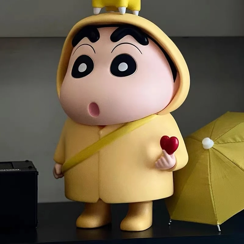 42CM粉色黄色雨衣蜡笔小新卡通潮玩摆件家居客厅摆件装饰品