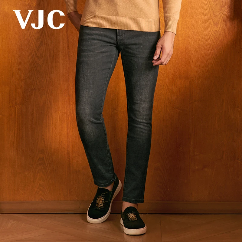 VJC/威杰思秋冬新款男装时尚休闲牛仔裤修身长裤B23DO3433