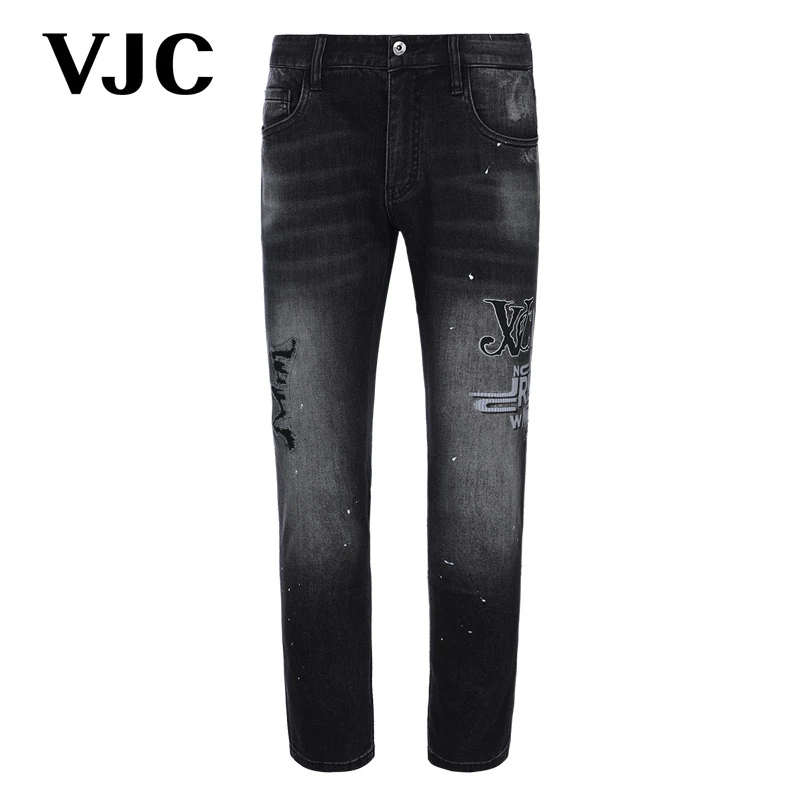 VJC/威杰思【专柜同款】秋季新款男装休闲潮酷牛仔裤D24CO2805
