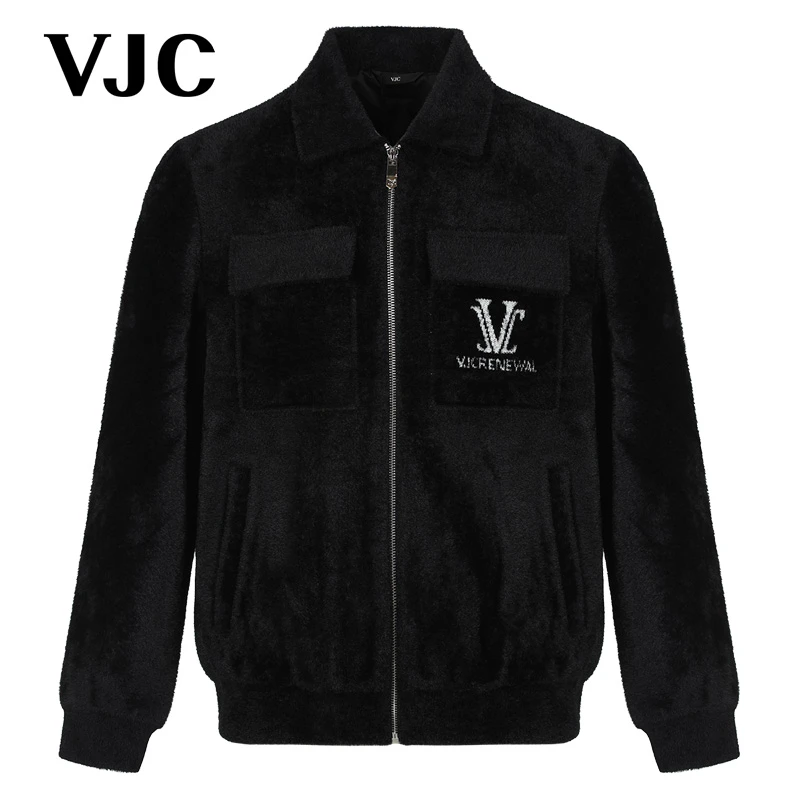 VJC/威杰思【专柜同款】秋冬新款男装黑色外套保暖D24DC3782