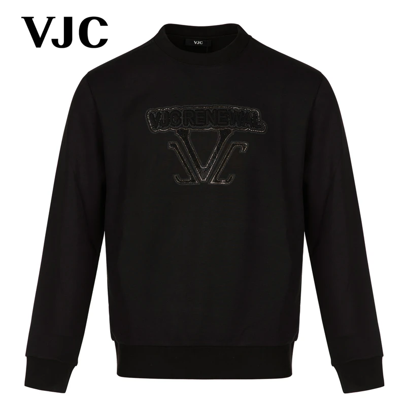 VJC/威杰思【专柜同款】秋冬新款男装时尚圆领卫衣D24DE1742