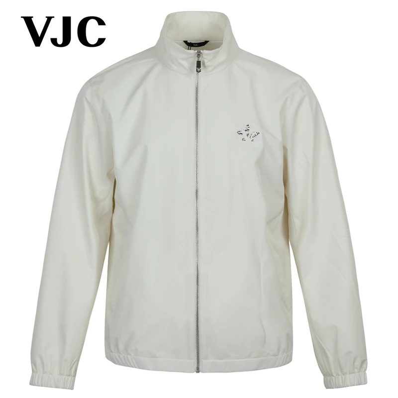 【专柜同款】VJC 秋冬新款男装白色时尚休闲夹克外套D24CF1786