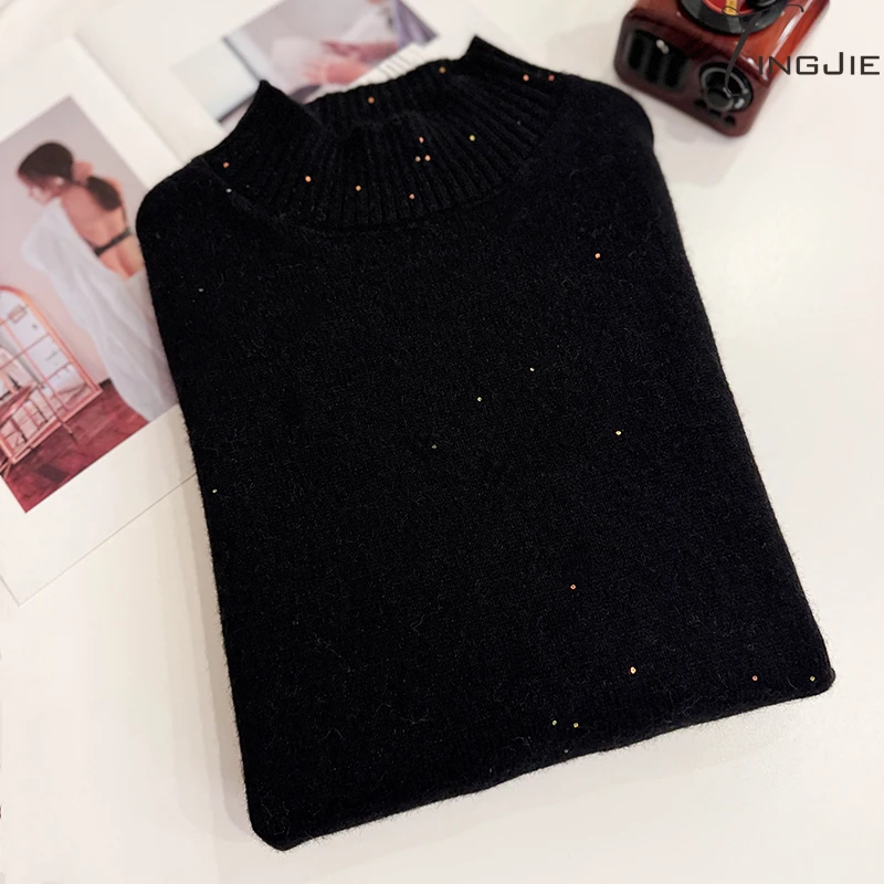 B763长袖上衣针织毛衣上衣女