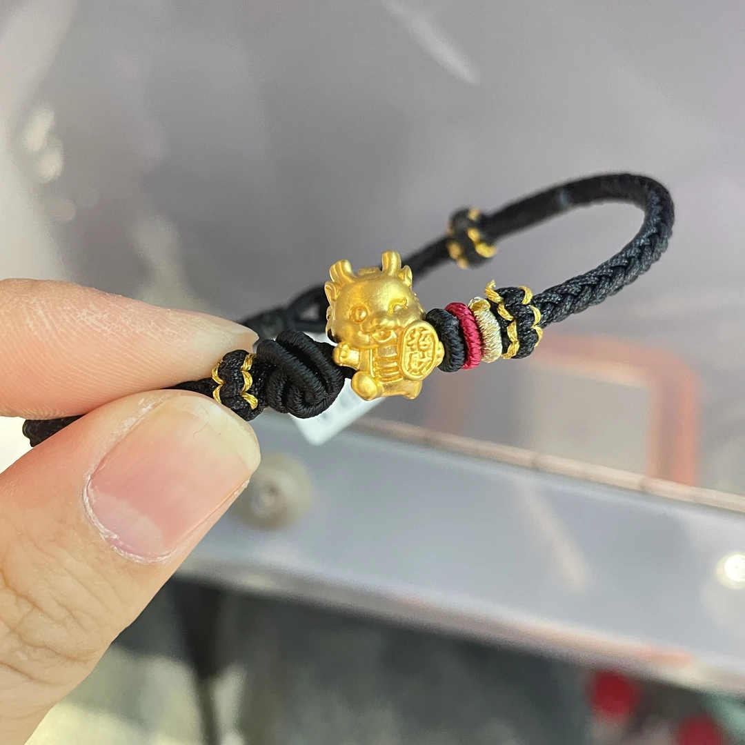 足金999招财龙手绳