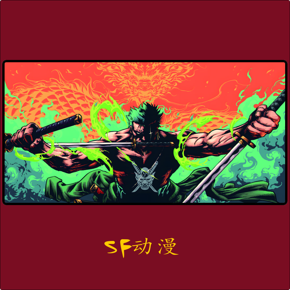 《三刀流索隆PVC》现代动漫装饰画P-90-40-80