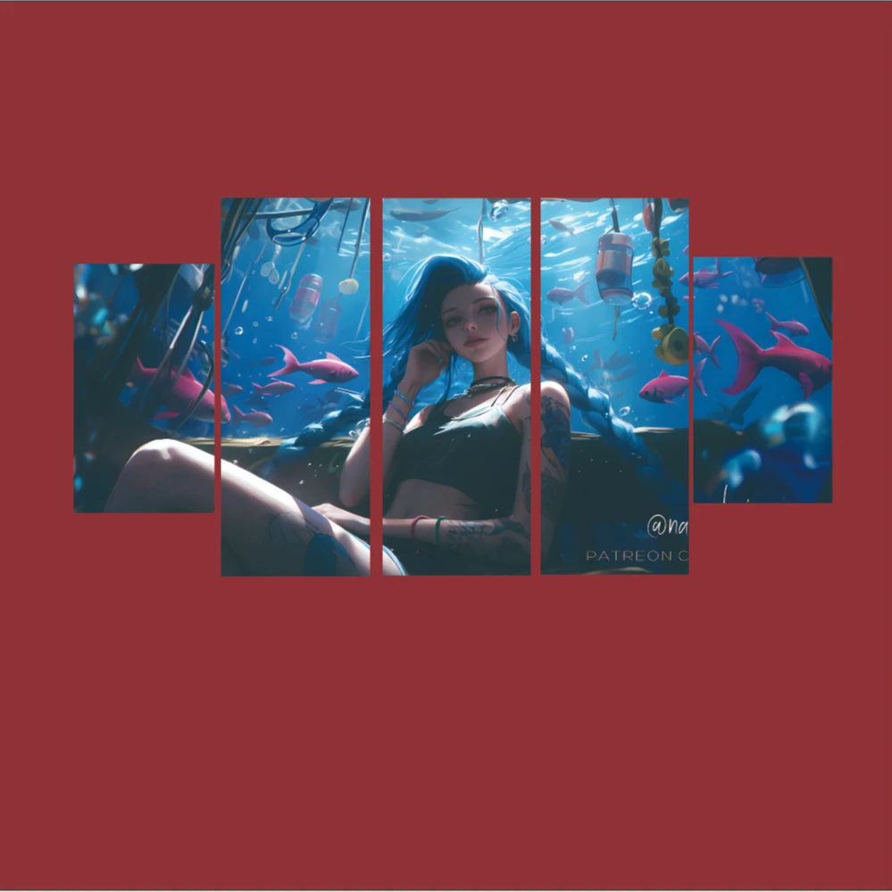 《金克丝五联副-15》现代动漫装饰画