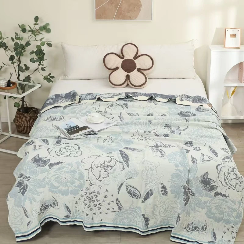 【含苞待放】汉麻床盖单双人多功能毯铺盖双面可用春秋