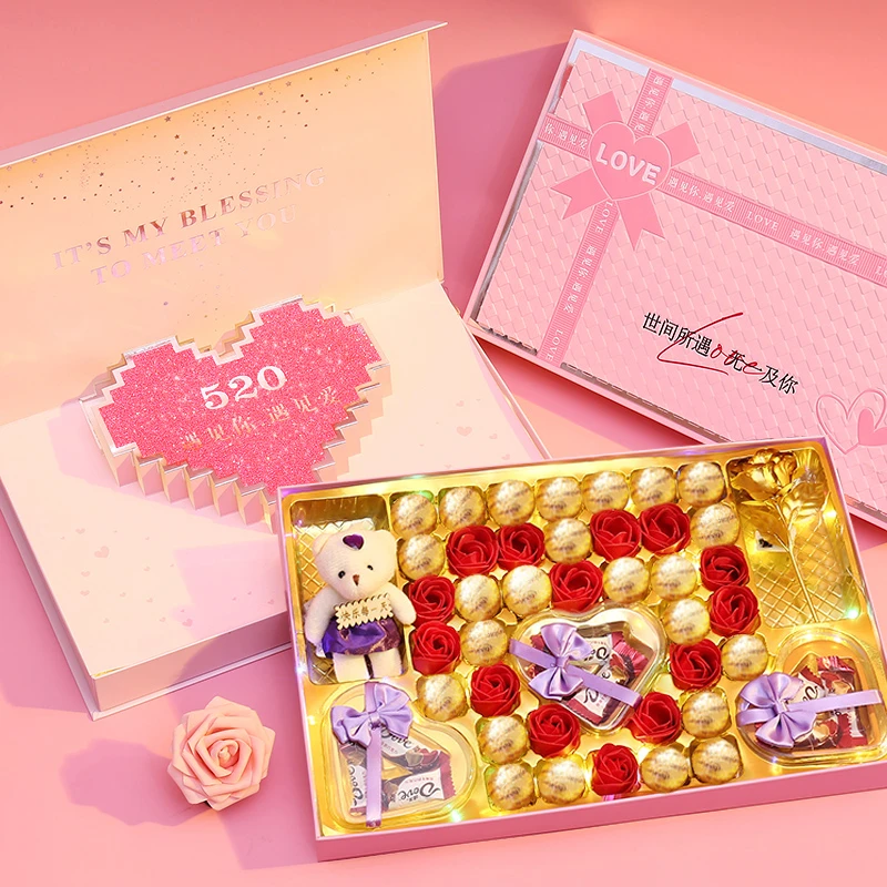 圣诞节礼物送女友创意巧克力礼盒装创意生日礼品精美浪漫表白老婆