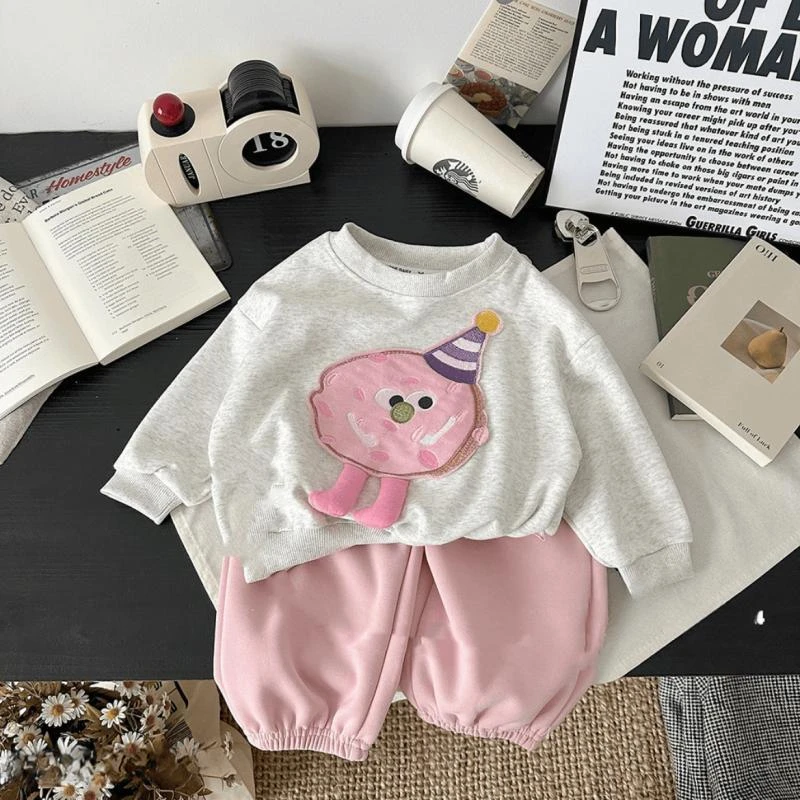 【两件装】女童蛋仔派对卫衣套装2025秋冬女宝宽松上衣运动卫裤潮