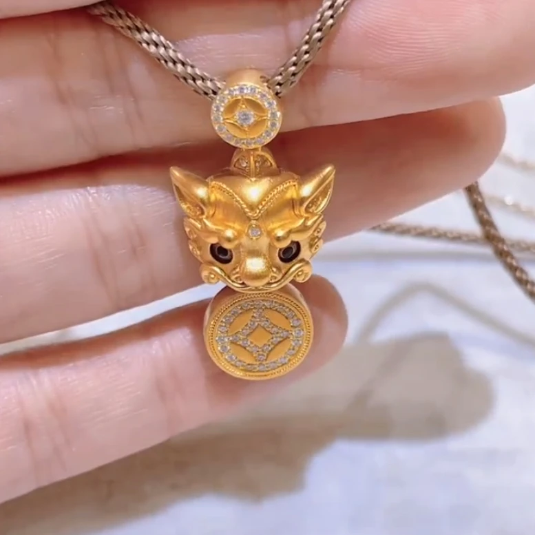 钛钢项链 钛钢项链 招财貔貅项链 肖邦链 KL