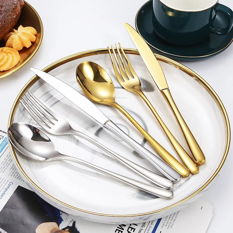 西餐餐具牛排盘子套装刀叉两件套加厚不锈钢家用牛排刀叉勺三件套