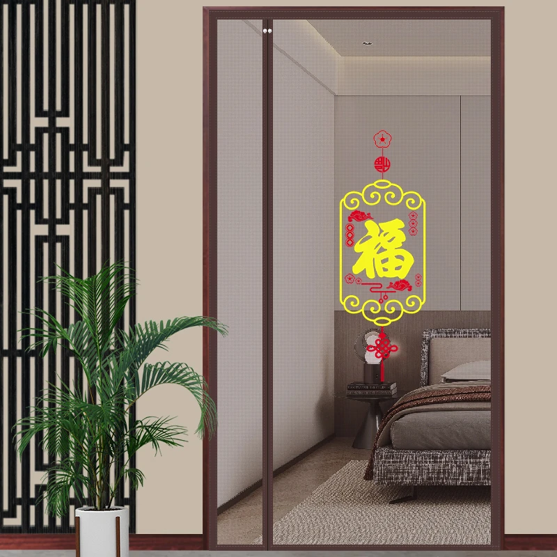 侧开全磁条防蚊门帘蚊帐自吸纱帘磁性纱窗魔术贴免打孔磁吸大门帘
