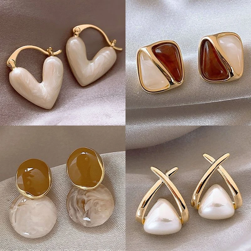 合金耳饰 2025新款潮气质网红小众轻奢耳钉女款时尚精致百搭耳环