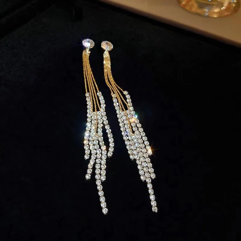 合金耳饰 百搭新中式流苏耳环气质网红耳坠新款时尚长款个性耳环