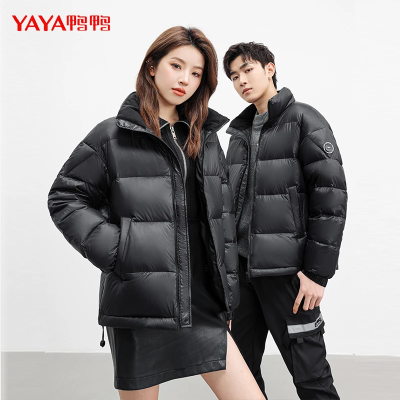 YAYA/鸭鸭短款时尚休闲情侣户外潮流保暖羽绒服-YE3B000516A