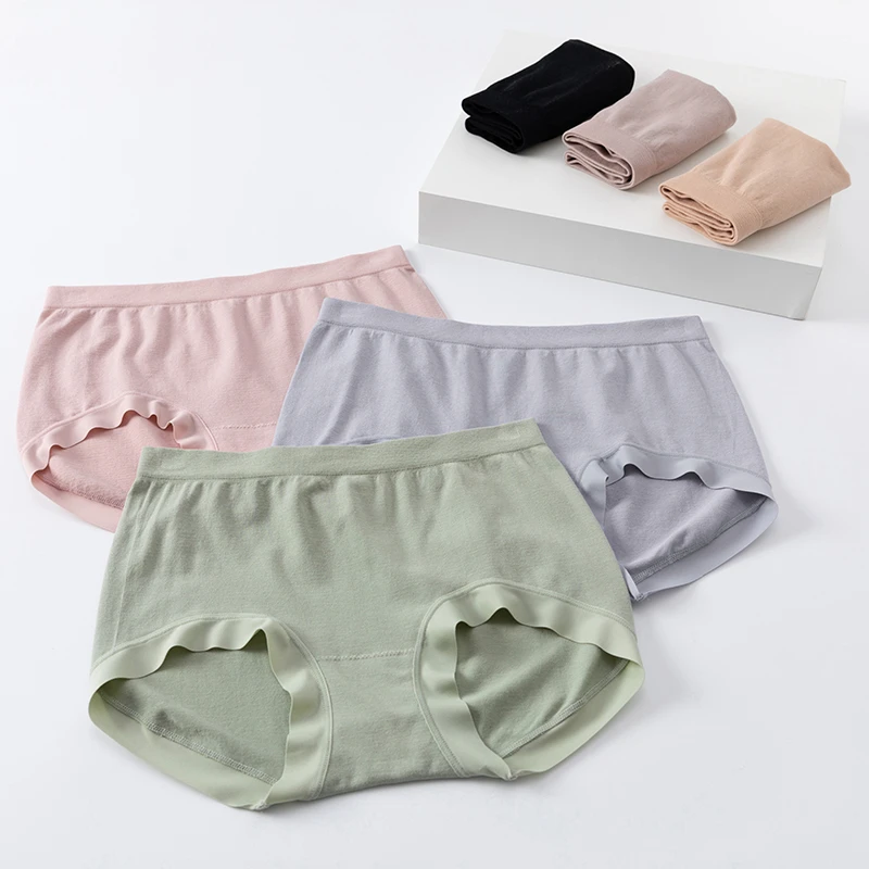 无缝一体成型无痕 中腰莫代尔舒适女士内裤 0570