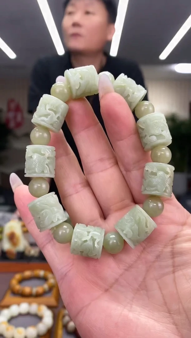 【闪购商品】透闪石质玉手串河磨玉未镶嵌河磨玉