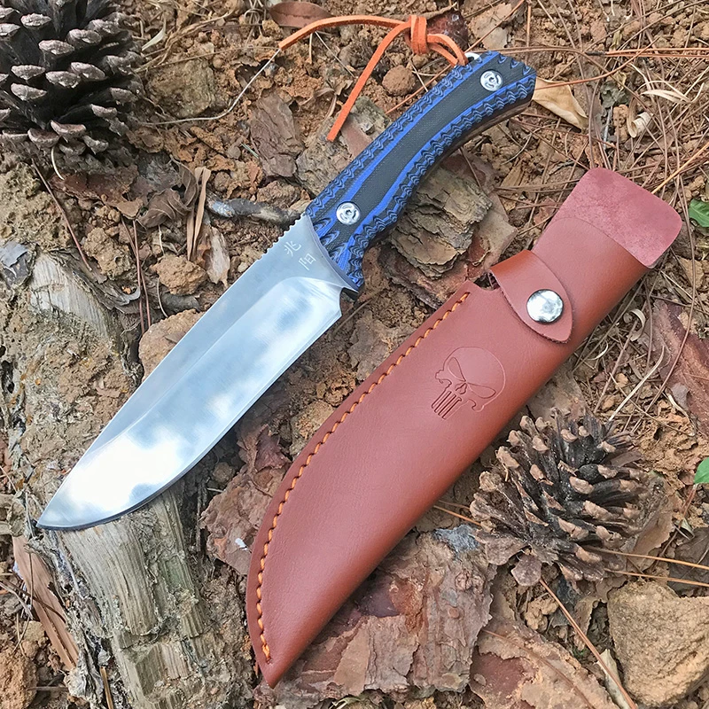 户外一体龙骨生存刀高硬度锋利野外多功能求生战术随身便携小直刀