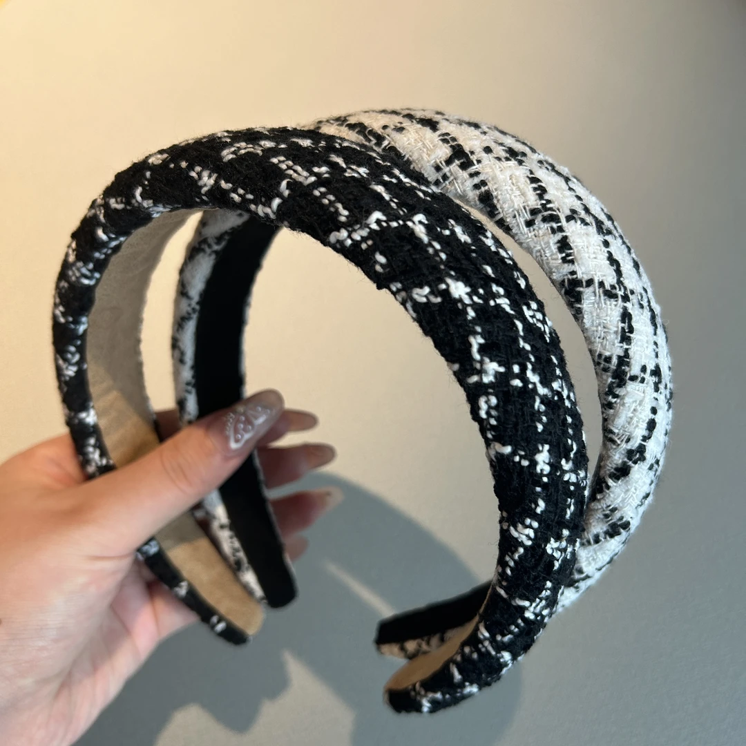 法式优雅小香风发箍黑白简约百搭压发头箍高颅顶时尚高级感头饰