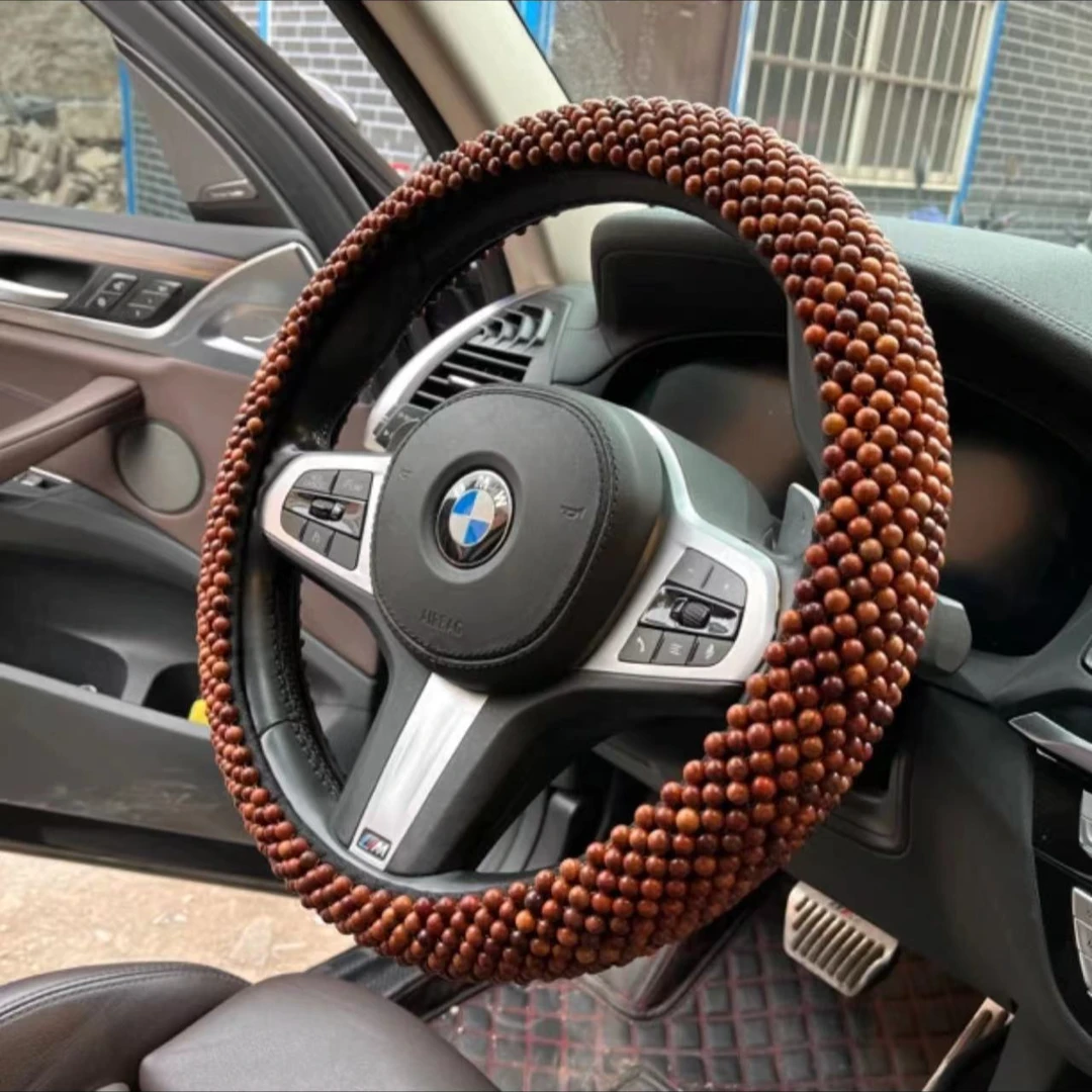 缅甸花梨木珠透气方向盘套 XT1129
