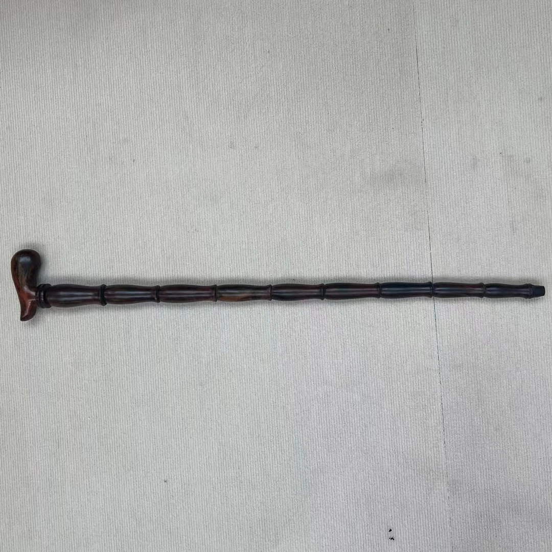大红酸枝手杖拐杖 尺寸：长89握手宽12cm XT090