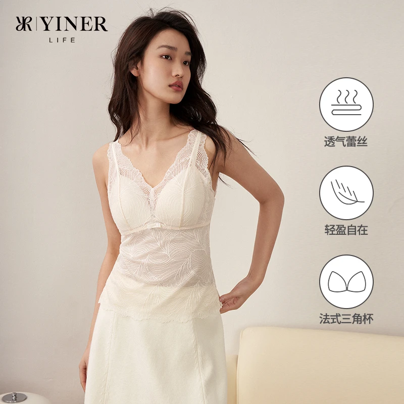 【羽翼轻纱美背】女士蕾丝性感法式无痕透气聚拢文胸背心8J53102010