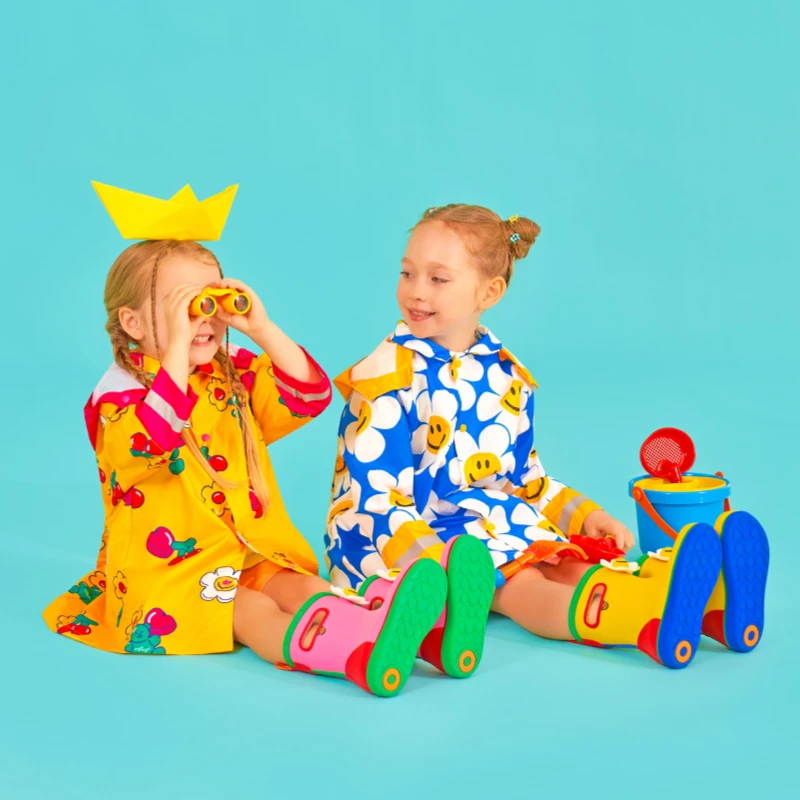 wigglewiggle儿童雨衣男童小孩全身防水女宝宝幼儿园小学生雨披